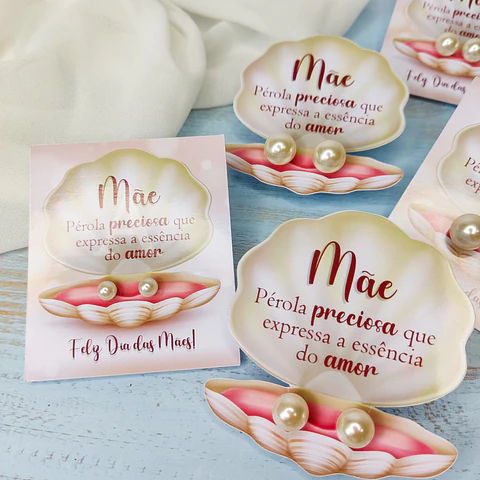 Arquivo de Corte Card Concha Brinco Dia das Mães
