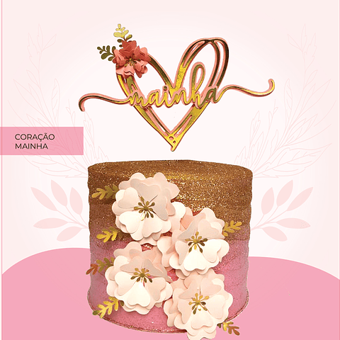 Arquivo de Corte Topo Coração Mãe e Mainha Dia das Mães