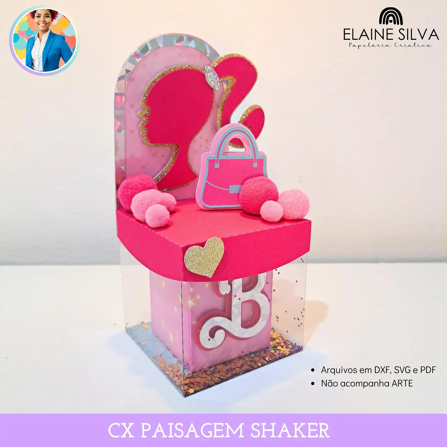 Arquivo de Corte Cubo Acetato Cenário - SOMENTE MOLDE - Elaine Silva 1