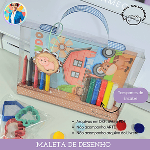 Arquivo de Corte Maleta de Desenho Acetato SOMENTE MOLDE - Elaine Silva