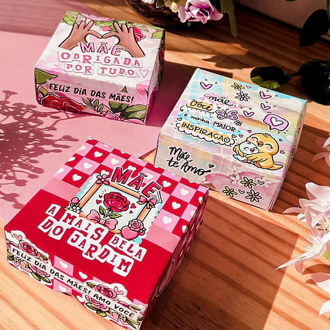 Arquivo Dia das Mães Caixa Quadrada 4 doces ou Sabonete - Pandoca