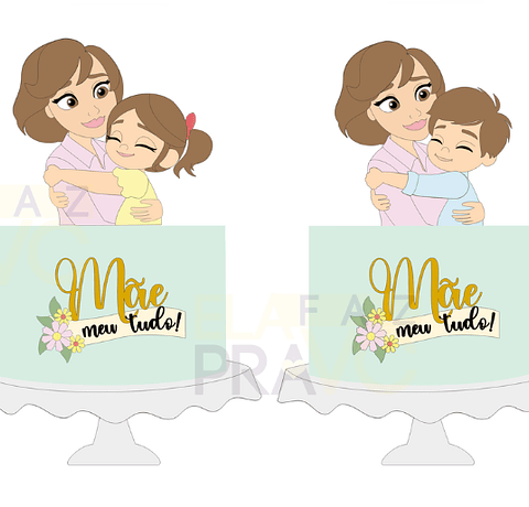 Arquivo Topo de Bolo Dia das Mães Abraço - Camadas - Elafazpravc