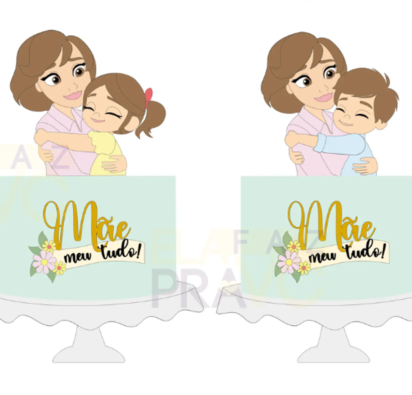 Arquivo Topo de Bolo Dia das Mães Abraço - Camadas - Elafazpravc 1