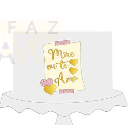 Arquivo Topo de Bolo Dia das Mães Bilhete da Mamãe  - Camadas - Elafazpravc