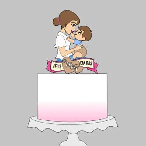 Arquivo Topo de Bolo Dia das Mães Bebê - Camadas - Elafazpravc