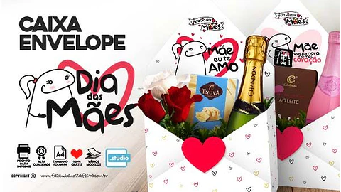 Arquivo de Corte Caixa Envelope Flork Dia das Mães