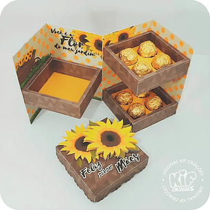 Arquivo Caixa 3 andares Dia das Mães Girassol - KIF CRIAÇÕES