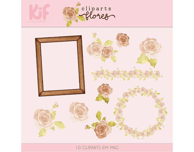 Kit Digital Dia das Mães Flores - Kif Criações