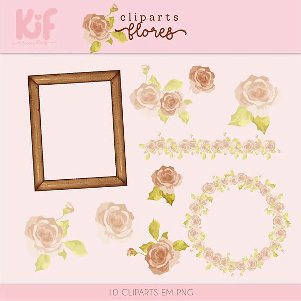 Kit Digital Dia das Mães Flores - Kif Criações 2