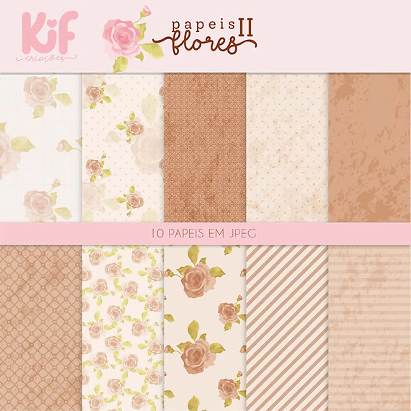 Kit Digital Dia das Mães Flores - Kif Criações 4