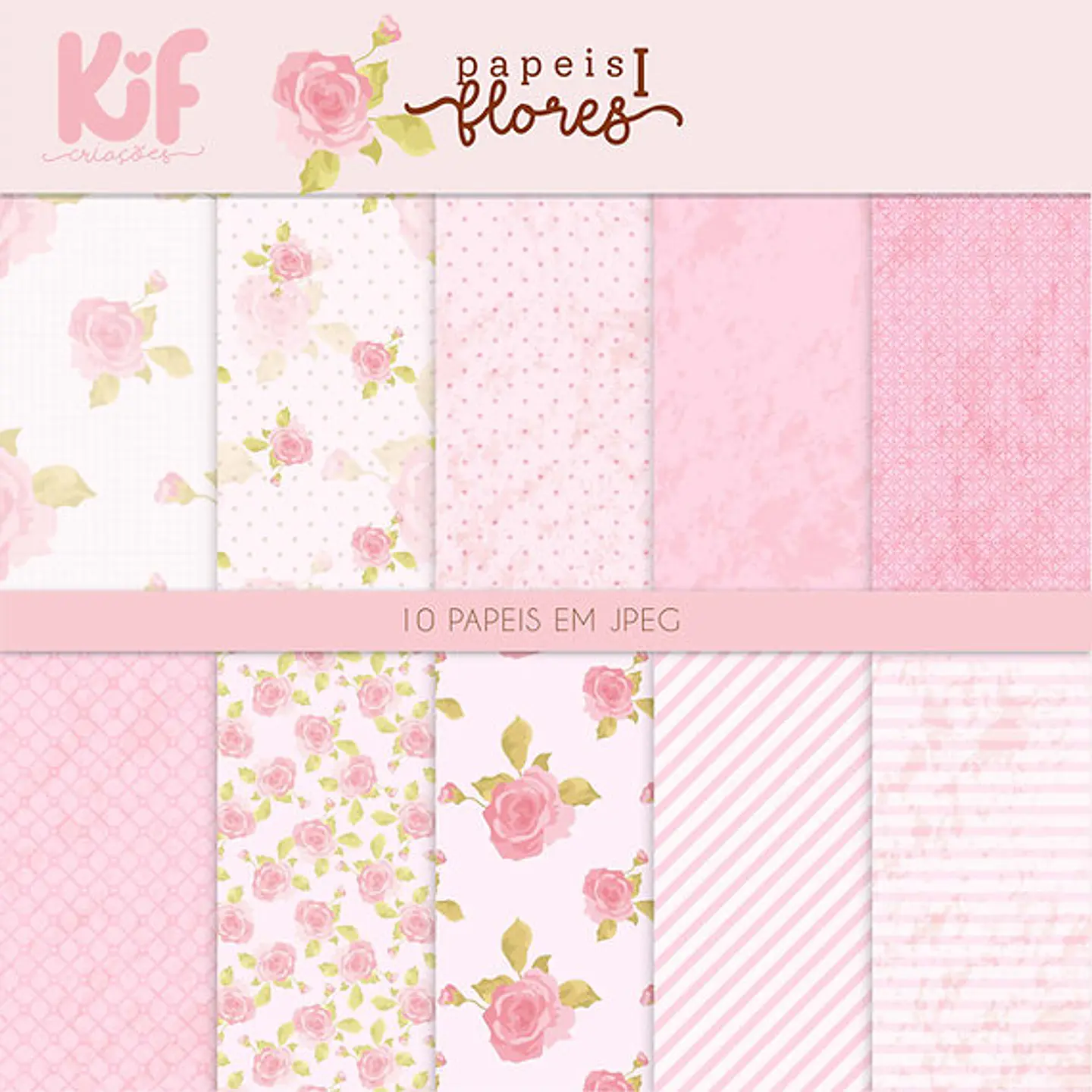 Kit Digital Dia das Mães Flores - Kif Criações 5
