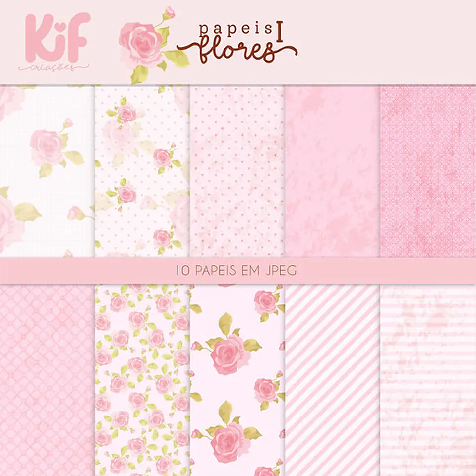 Kit Digital Dia das Mães Flores - Kif Criações 5