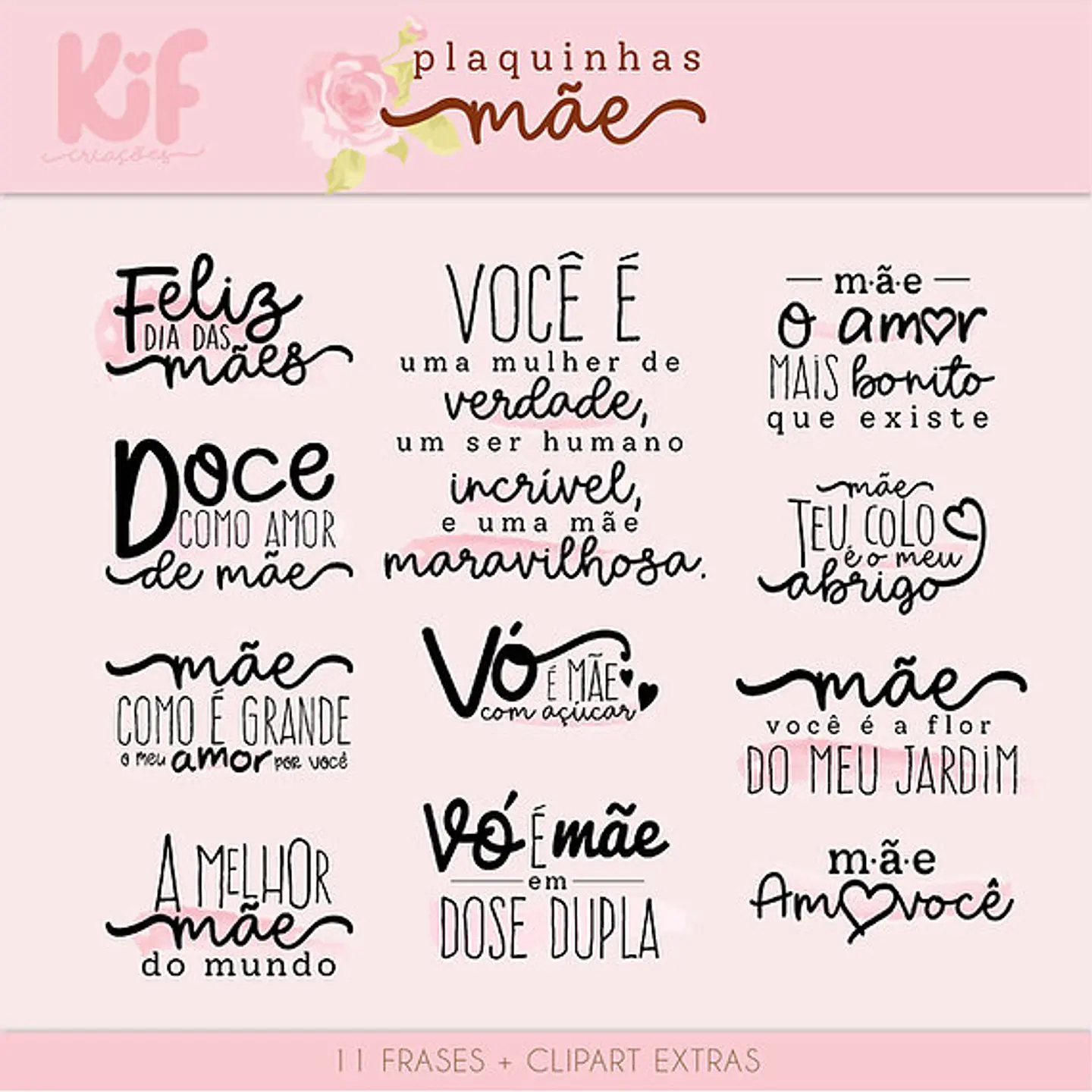 Kit Digital Dia das Mães Flores - Kif Criações 6