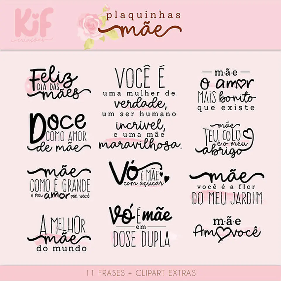 Kit Digital Dia das Mães Flores - Kif Criações 6