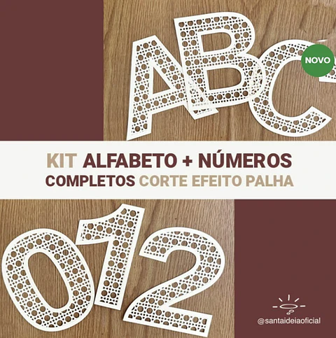 Arquivo de Corte Alfabeto Palha - Santa Ideia