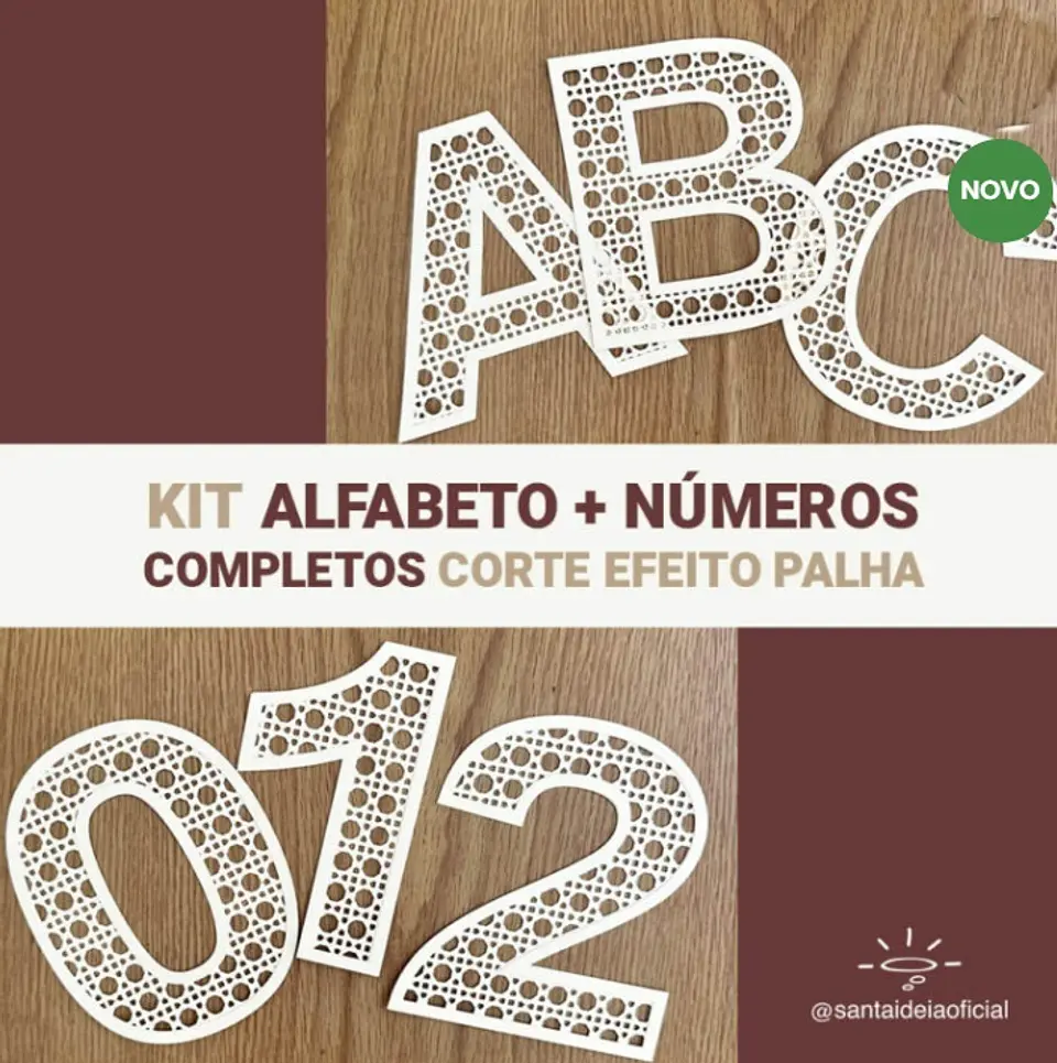 Arquivo de Corte Alfabeto Palha - Santa Ideia 1
