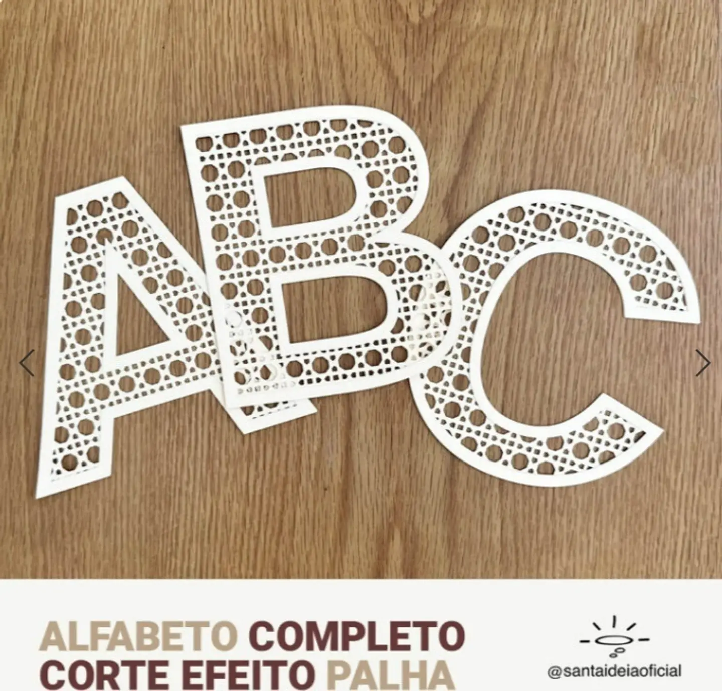 Arquivo de Corte Alfabeto Palha - Santa Ideia 2