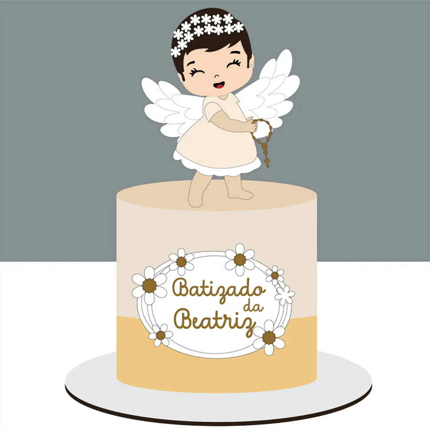 Arquivo Topo de Bolo Batismo Baby - EM CAMADAS 1