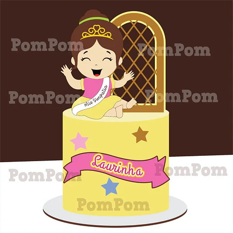 Arquivo Topo de Bolo Miss Simpatia Baby - EM CAMADAS