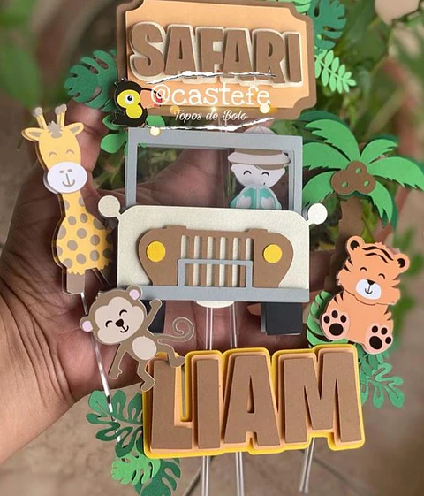 Arquivo de Corte Topo de Bolo Safari