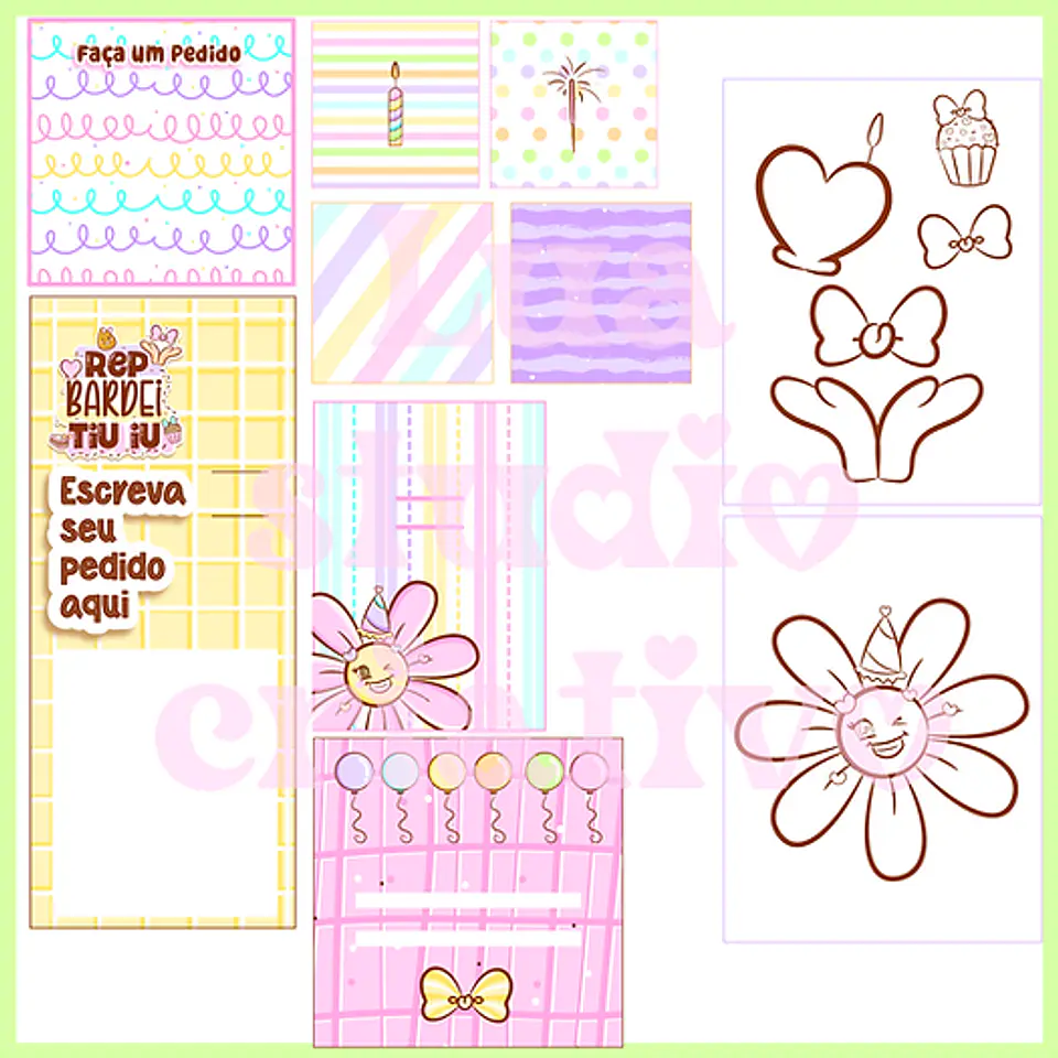 Kit Digital Parabéns de Lacinho - LUA STUDIO 9