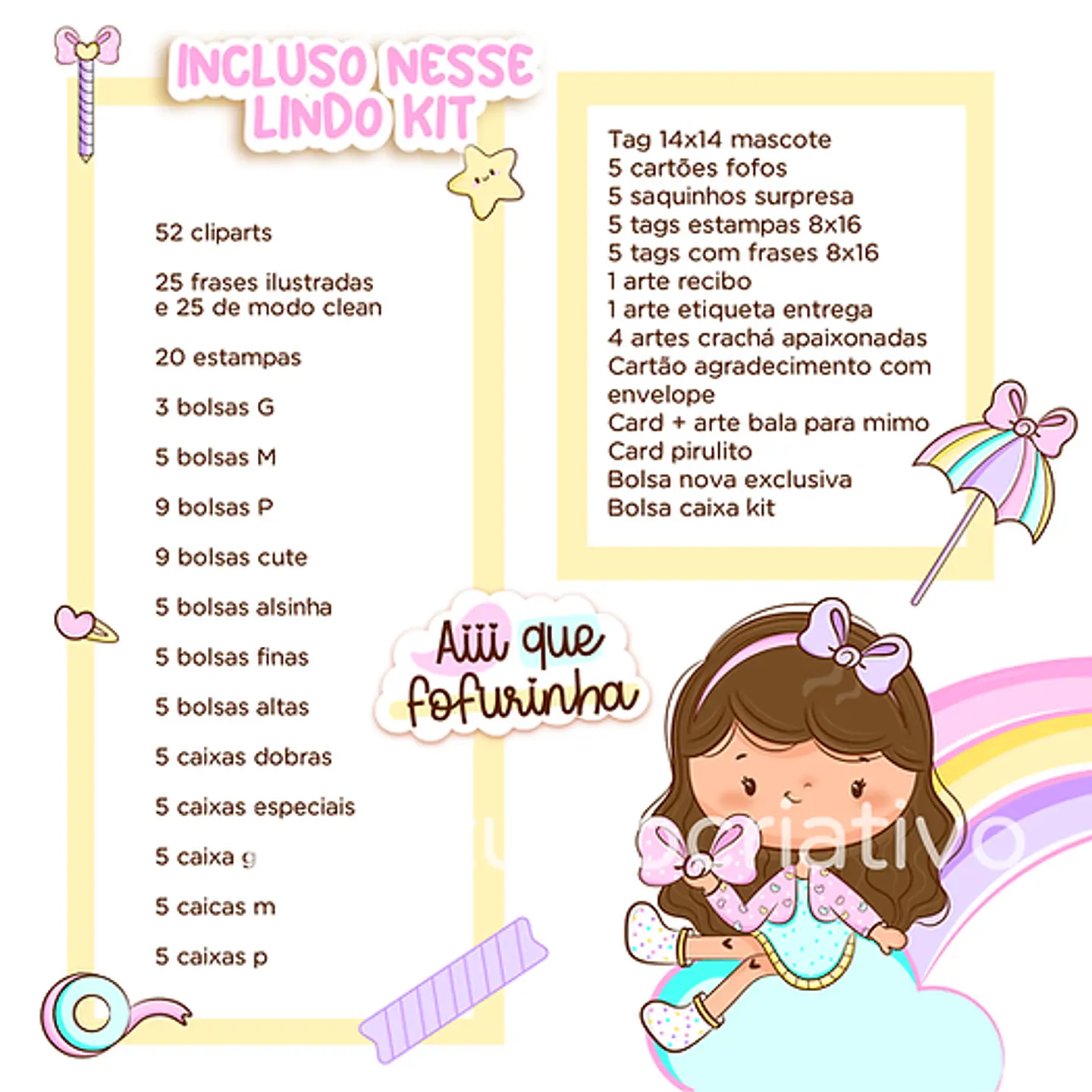 Kit Digital Meninas Amam Lacinhos - LUA STUDIO 2