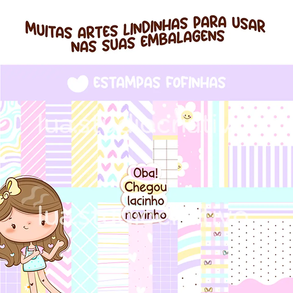 Kit Digital Meninas Amam Lacinhos - LUA STUDIO 6