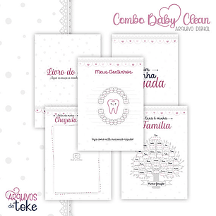 Arquivo Combo Baby Clean A5 - 10 Cores Horizontal e Vertical- Arquivos da Toke