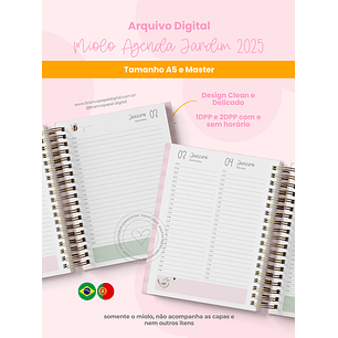Arquivo Miolo Agendas Jardim A5 e Master 2025 - BRANCO PAPEL