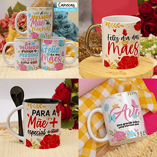 Arquivo Sublimação Caneca Dia das Mães - Avião de Papel