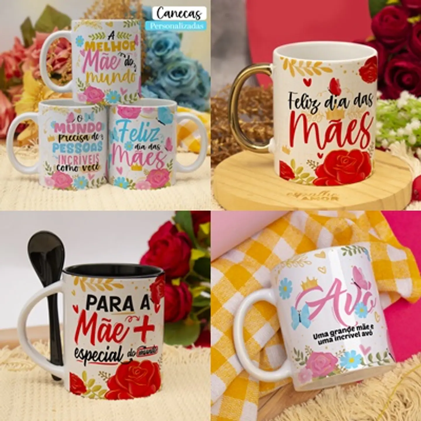 Arquivo Sublimação Caneca Dia das Mães - Avião de Papel 1