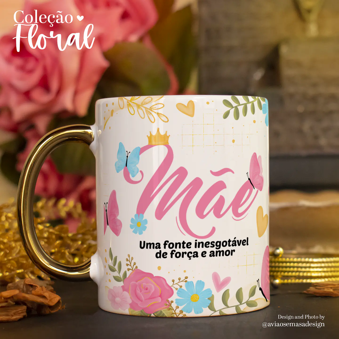 Arquivo Sublimação Caneca Dia das Mães - Avião de Papel 21