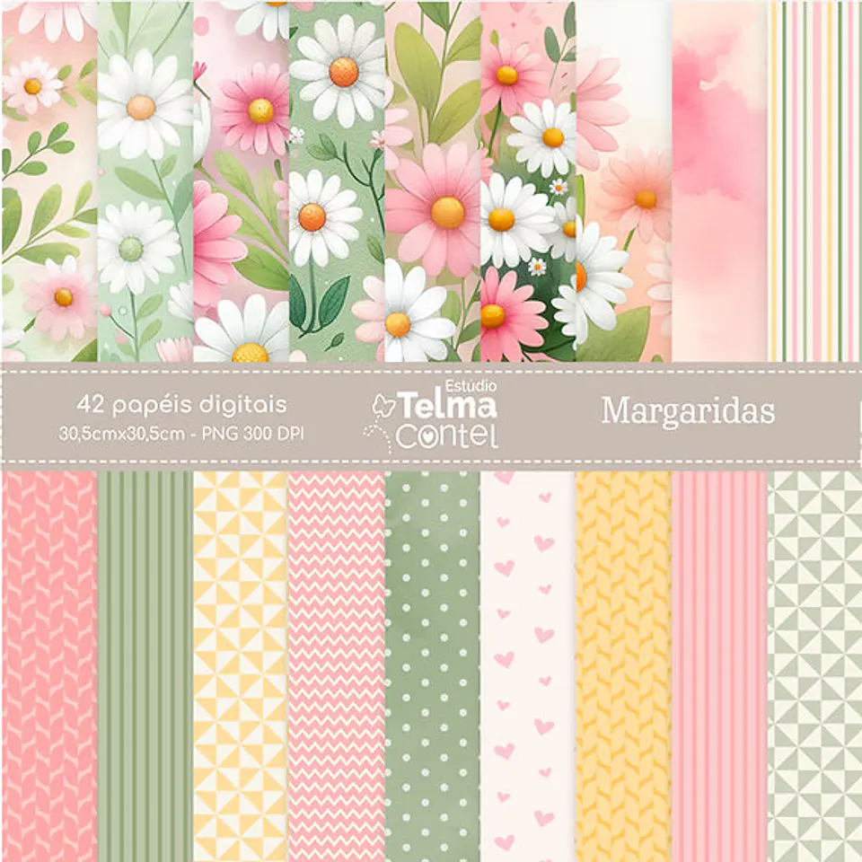 Arquivo Kit Digital Dia das Mães Margaridas - Telma Contel 3