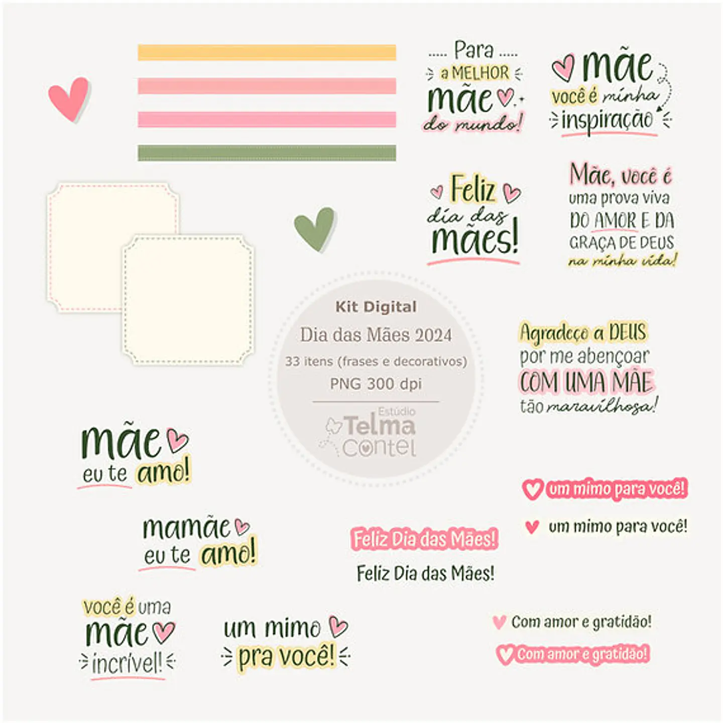 Arquivo Kit Digital Dia das Mães Margaridas - Telma Contel 2