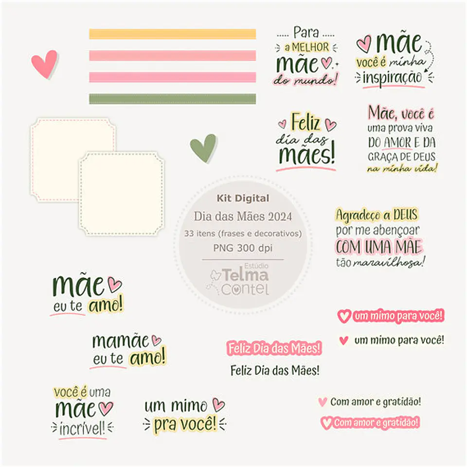 Arquivo Kit Digital Dia das Mães Margaridas - Telma Contel 2