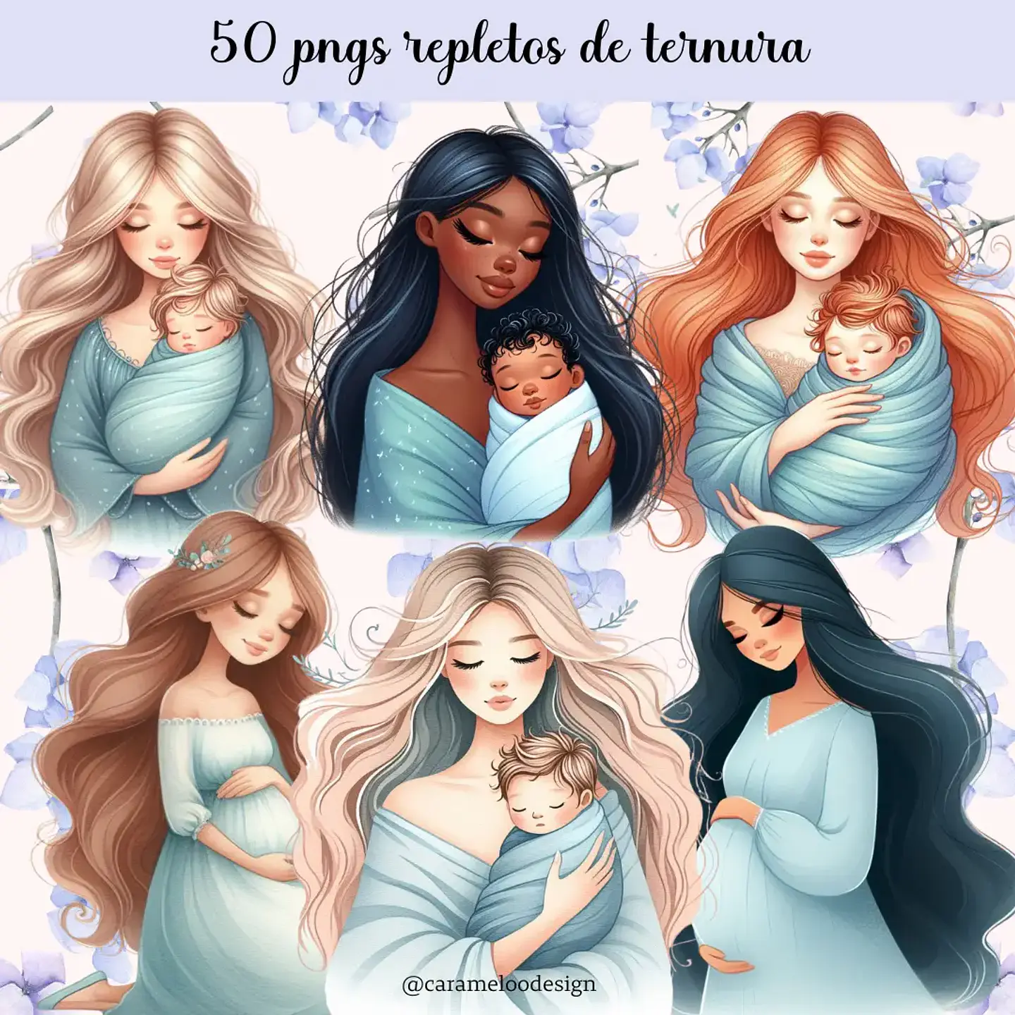 Kit Digital Dia das Mães Afeto de Mãe - Caramelo Designer 2