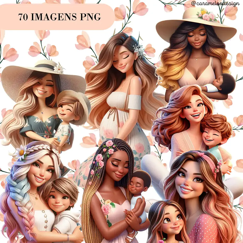 Kit Digital Dia das Mães Toque que amor - Caramelo Designer 2