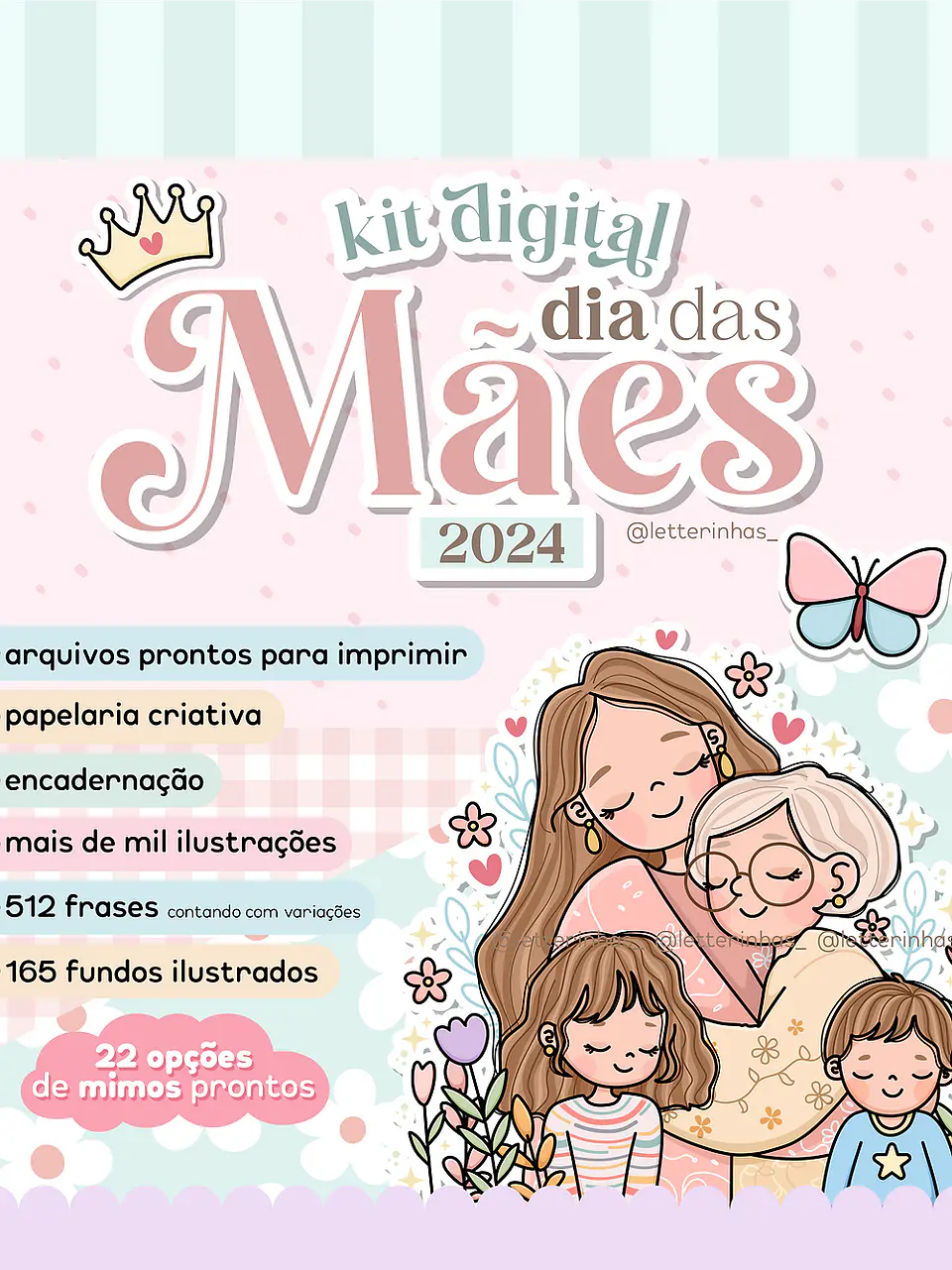 Arquivo Kit Completo Dia das Mães 2024 - Letterinhas 1