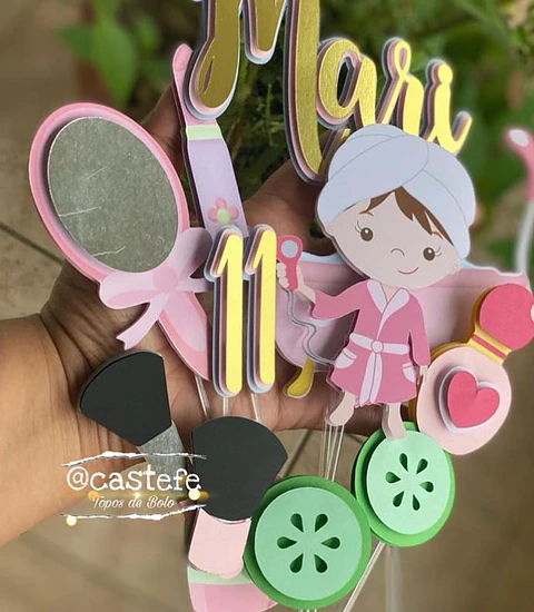 Arquivo de corte topo de bolo spa cute