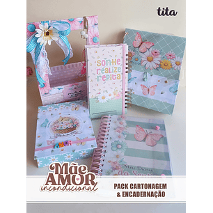Arquivo Pack Cartonagem e Encadernação Dia das Mães + VIDEOS AULA - TITA