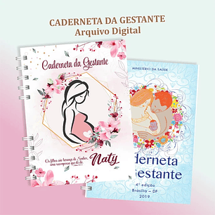 Arquivo Encadernação Caderneta da Gestante Floral