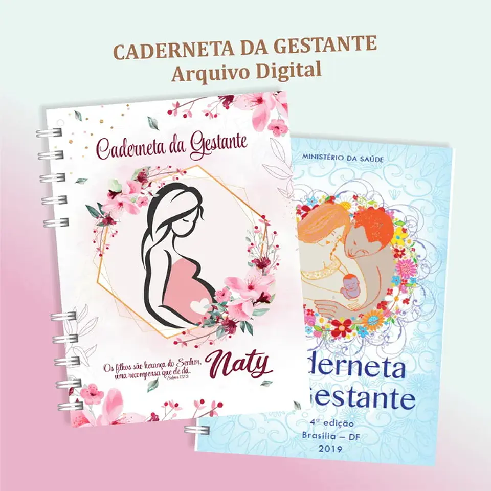 Arquivo Encadernação Caderneta da Gestante Floral 1