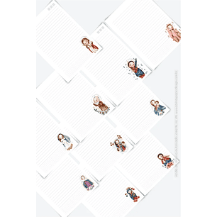 Arquivo Encadernação Combo 10 Miolos para Caderno A5 Santinhos Diversos - Carinas Paper