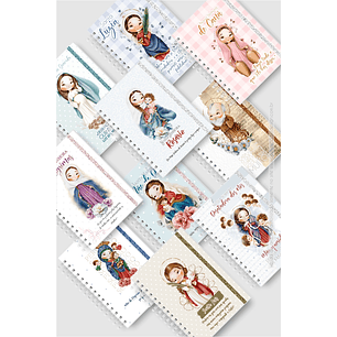 Arquivo Encadernação Combo 10 Capas A5 Santinhos Diversos - Carinas Paper