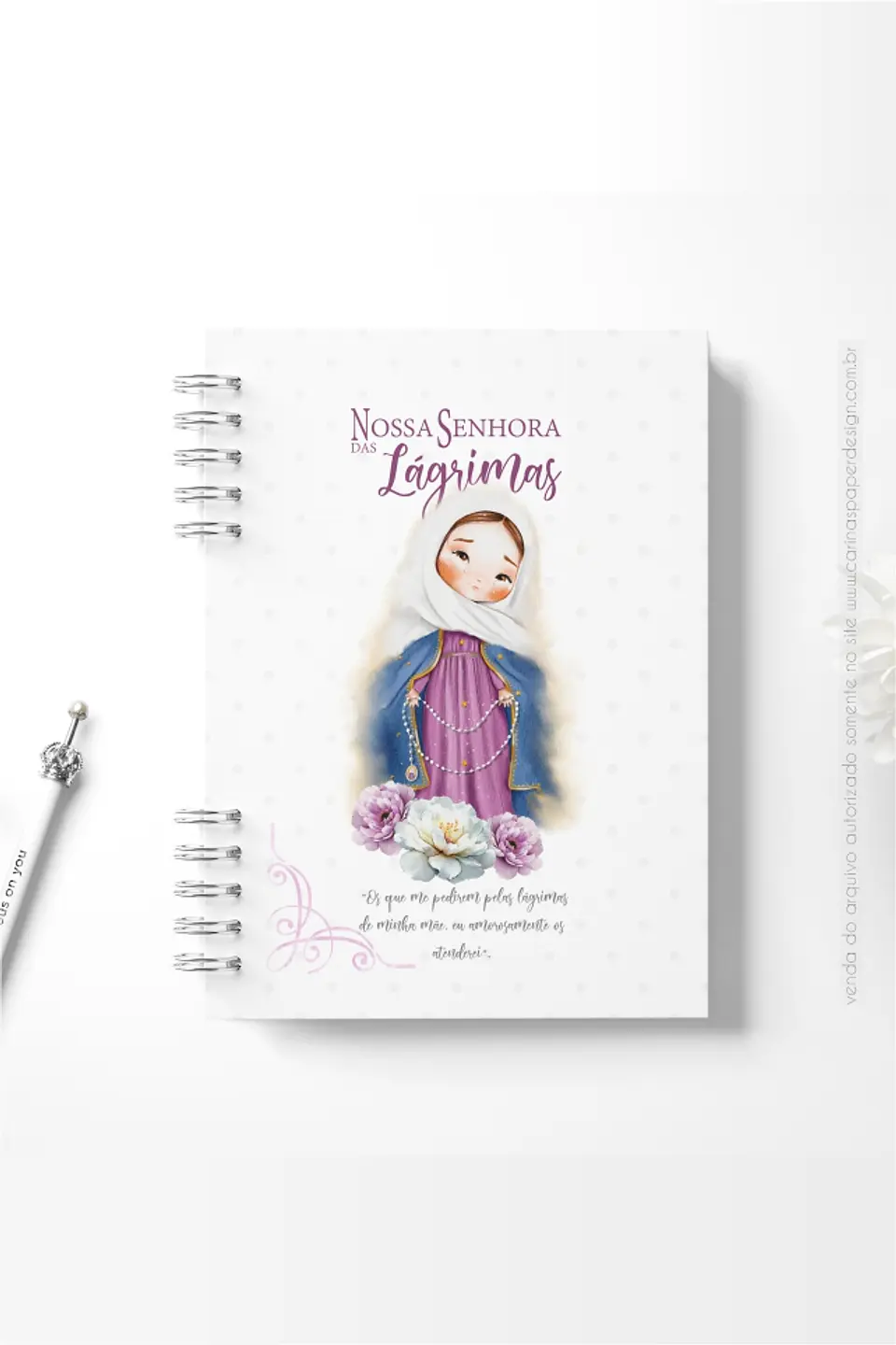 Arquivo Encadernação Combo 10 Capas A5 Santinhos Diversos - Carinas Paper 5