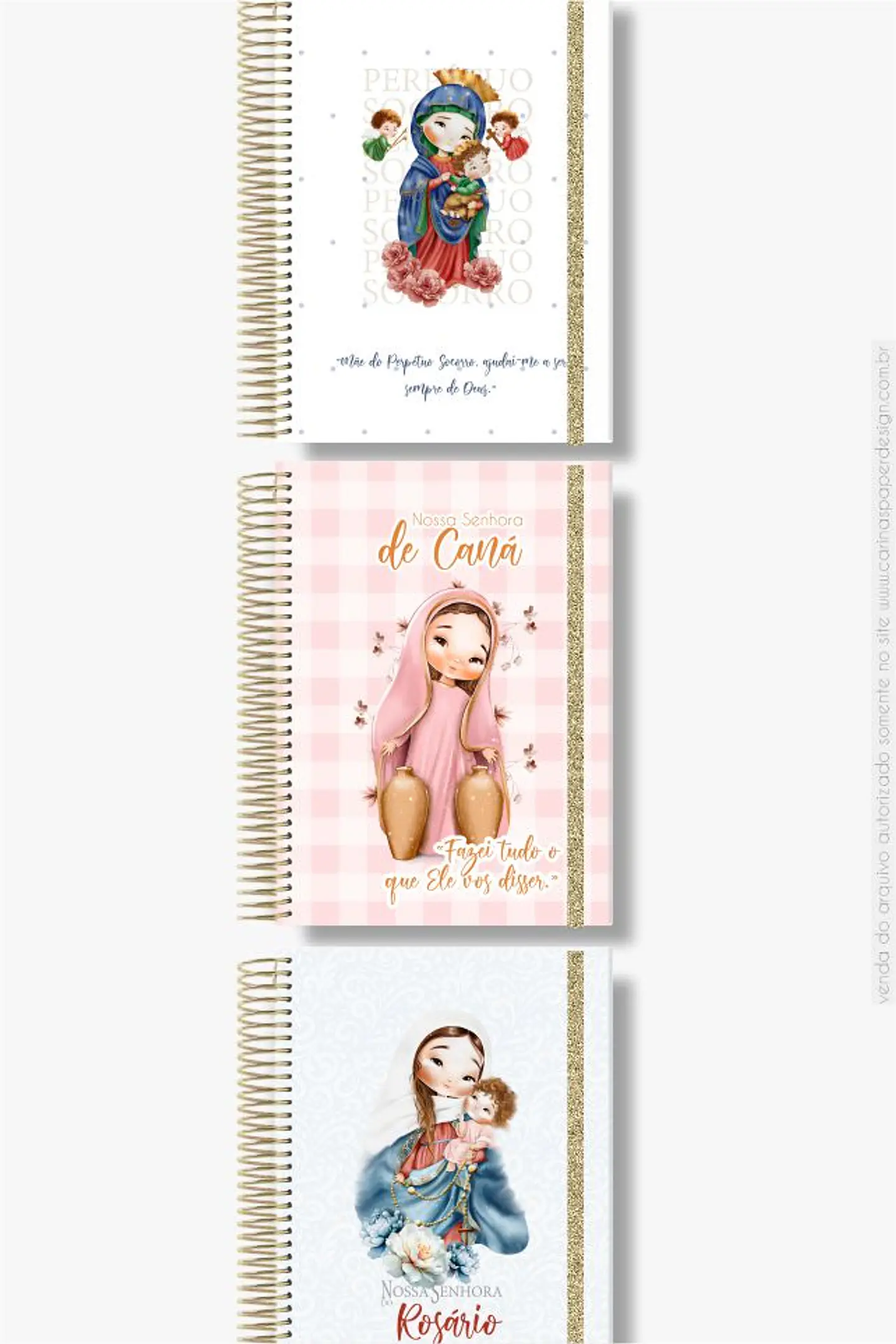 Arquivo Encadernação Combo 10 Capas A5 Santinhos Diversos - Carinas Paper 8