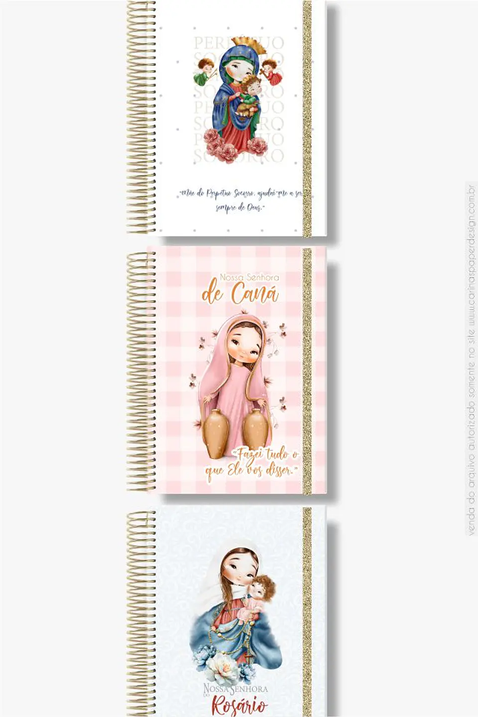 Arquivo Encadernação Combo 10 Capas A5 Santinhos Diversos - Carinas Paper 8