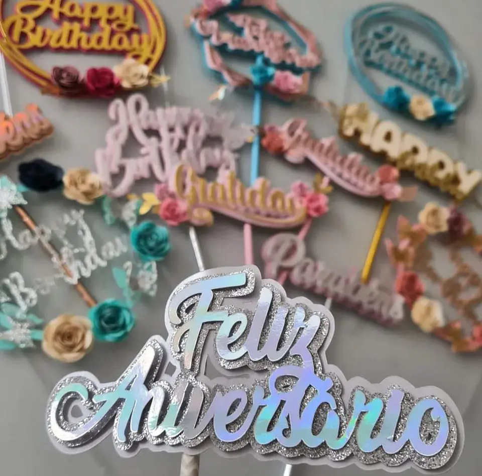 Arquivo Combo Topos de Bolo Coringas: Feliz Aniversário, Parabéns, Happy Birthday 2