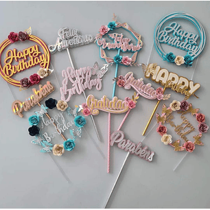 Arquivo Combo Topos de Bolo Coringas: Feliz Aniversário, Parabéns, Happy Birthday