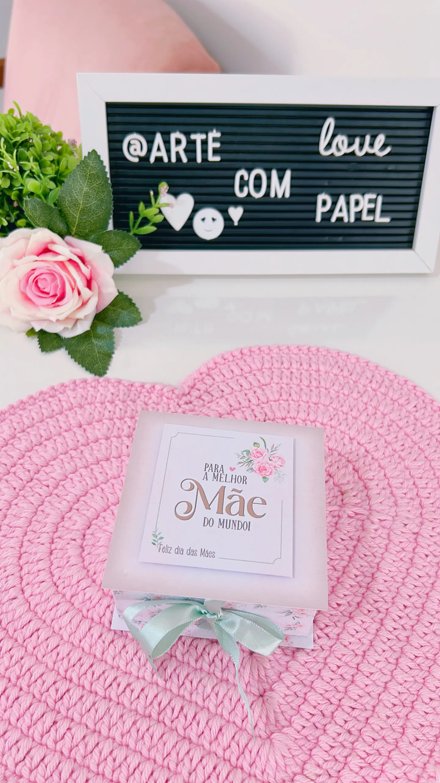 Arquivo de corte caixa 4 bombons dia das mães - Arte com papel 3